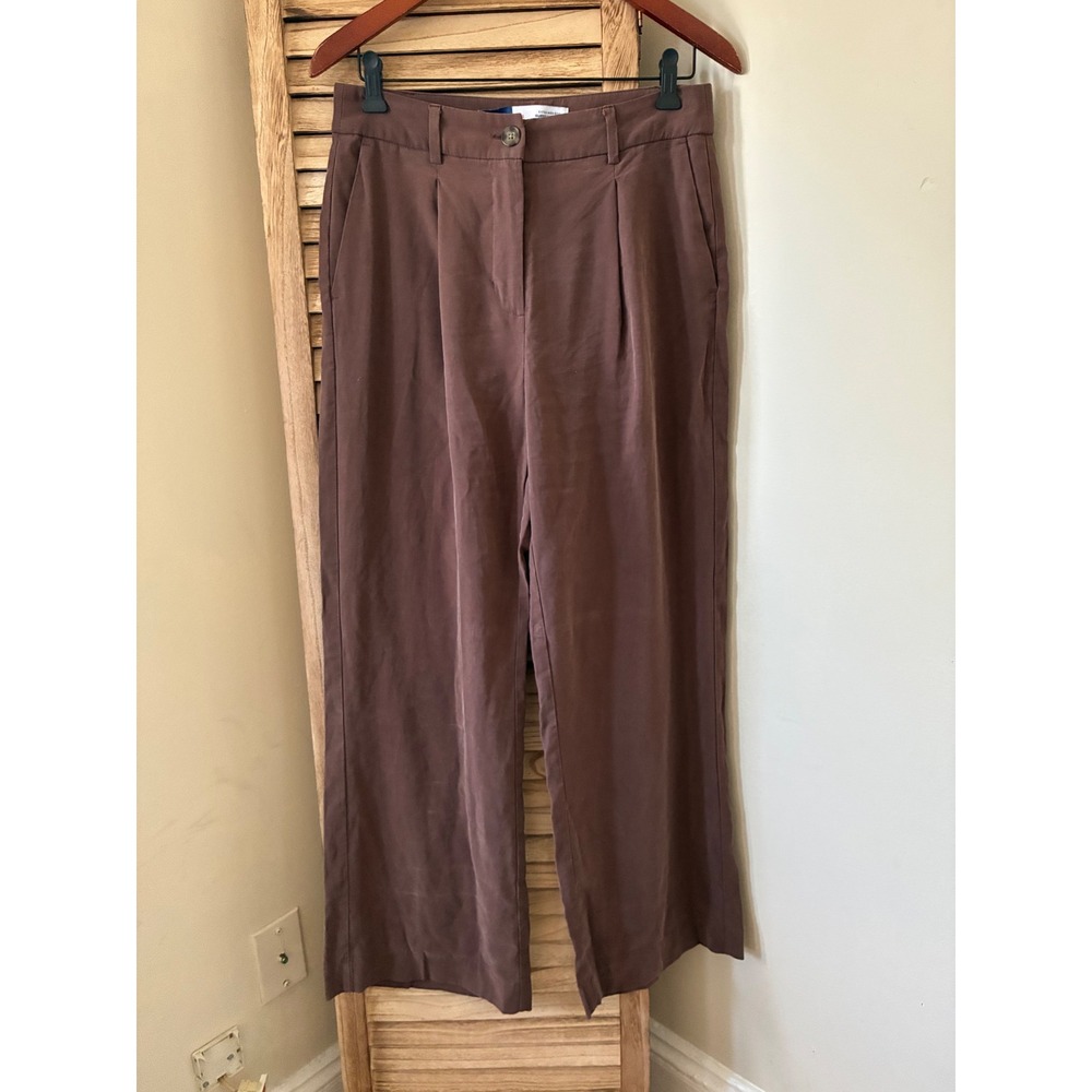 Old Navy Fall 6 Extra High Rise Super Wide Leg Adjustable Waist Brown Pants